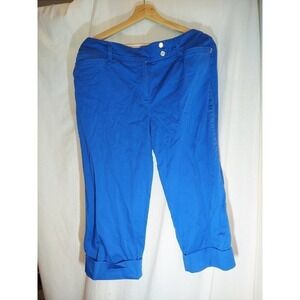 NEW Direction's Bright Blue Women's Cropped Pants, Five Pocket